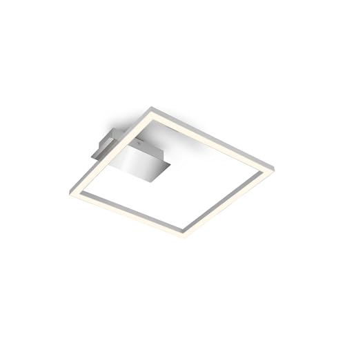 BRILONER - LED Deckenlampe Frame, LED Deckenleuchte mit warmweißer Lichtfarbe, 14W, 1400 Lumen, Lampe, Wohnzimmerlampe, Schlafzimmerlampe, Flurlampe, 265x250x45 mm (LxBxH), Chrom-Matt BRILONER - LED Deckenlampe Frame, LED Deckenleuchte mit warmweißer Lichtfarbe, 14W, 1400 Lumen, Lampe, Wohnzimmerlampe, Schlafzimmerlampe, Flurlampe, 265x250x45 mm (LxBxH), Chrom-Matt