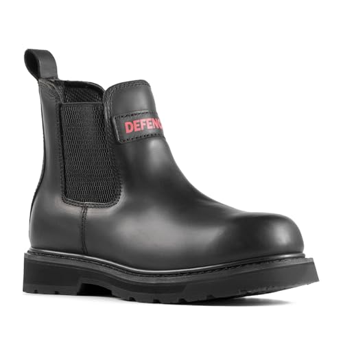 Men's Slip On Chlesea Work Boots for Men, Comfortable, Water Resistant, Full Grain Leather, Slip-Resistant, EH S2432 - Main Image