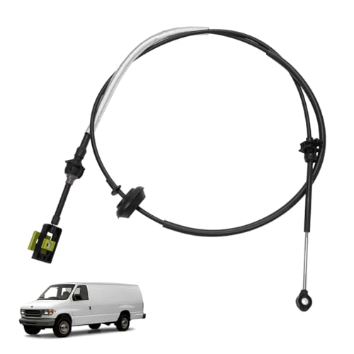 YC2Z-7E395-AC Automatic Transmission Gear Shift Cable for 1997-2004 Ford Econoline E150/E250/E350 with E40D/4R100 Trasmission