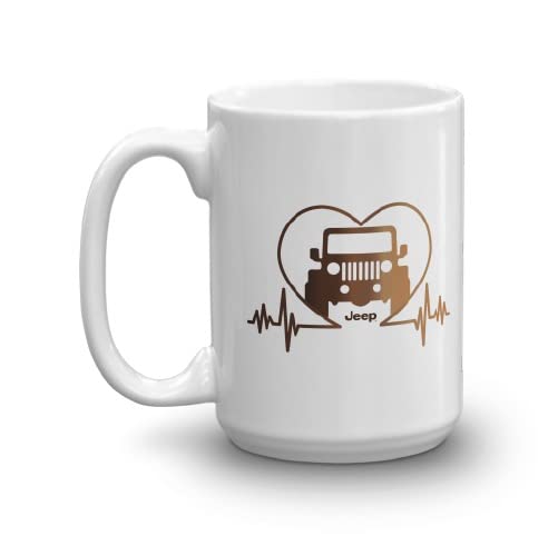 Jeep Heart Melanated Edition Ceramic Mug - 15 oz