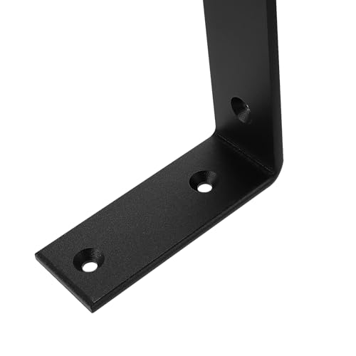 Supports muraux en forme de L lot de 4 équerres étagère noir 125x100mm