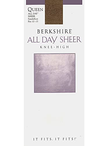 Image of Berkshire Women's Plus-Size Queen All Day Knee High Sandalfoot Pantyhose
