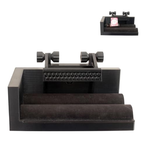 Manual Label Applicator - Precision Labeler for Bottles and Jars, Ideal for Candles, Wine/Beer Containers, Beauty and Essential Oil Products, Adjustable Height for Easy Labeling (Black)