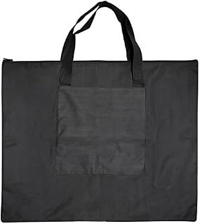 FACHAIBA A2 Waterproof Artist Portfolio Case,Canvas Art Portfolio Carrying Bag,Waterproof Drawing Board Bag,Art Carry Tote Bag-25.8x21.1in, Black