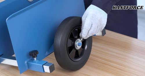 KASTFORCE Panel Dolly, 600 Lbs Capacity, Drywall Mover with 8" Non-Flat Wheels, 0~10 Inch Adjustable Clamp Panel Cart, Wood and Fence Mover, Door Dolly KF4002