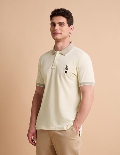 Image of U.S. Polo ASSN. Solid Slim Fit Polo T Shirts for Men - 100% Cotton, Half Sleeves Mens Tshirt