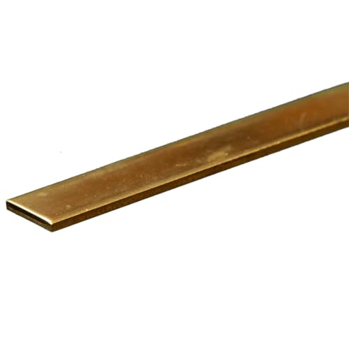 K&S Precision Metals Brass Strip 8246 – 0.064" Thick x 1/2" Wide x 12" Long – DIY Crafts, Electrical, Jewelry Making, Modeling, Made in USA, 1 Strip