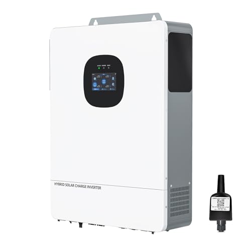 10000W 48V All-in-One Solar Hybrid Inverter UL 20KW Peak Pure Sine Wave 48V DC 120V/240V Single&Split-Phase Dual MPPT 6 Parallel Battery-Free UPS WiFi Lead-Acid/Lithium Off-Grid Home & RVs