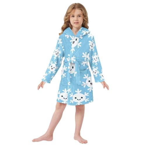 GuoChe Christmas Snowflakes Pattern Hooded Pajama Sleepwear For Kids2