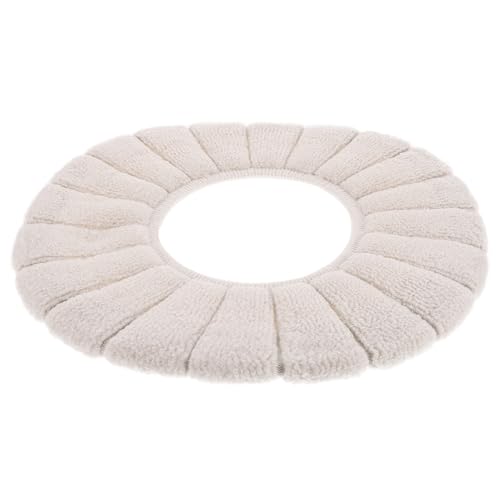 HOMSFOU Toilet Seat Pads O-shaped Cover Stretchable Easy Wash Durable Random Style
