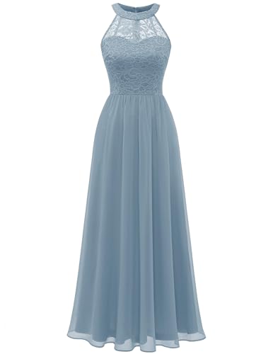 Wedtrend Brautjungfernkleider Elegant Kleider Hochzeit Blaues Kleid Damen Brautjungfernkleider Elegante Kleider Damen für Hochzeit WT0201 Hazeblue 2XL
