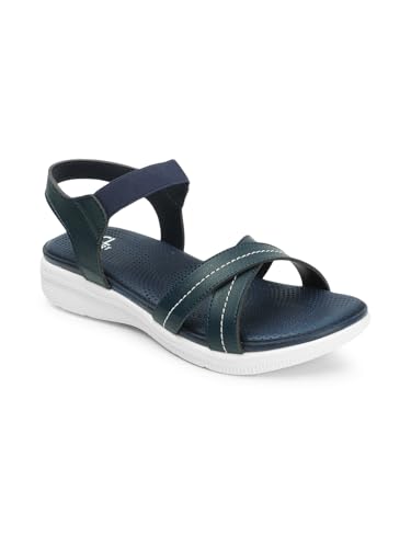 Carlton London Sports Women's Blue Flat Sandal-5 Kids UK (CL-EY-Wn-04)