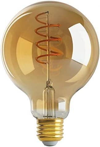 Satco S9968 Medium Light Bulb in Bronze/Dark Finish, 5.44 inches, Base, Transparent Amber, Medium Base