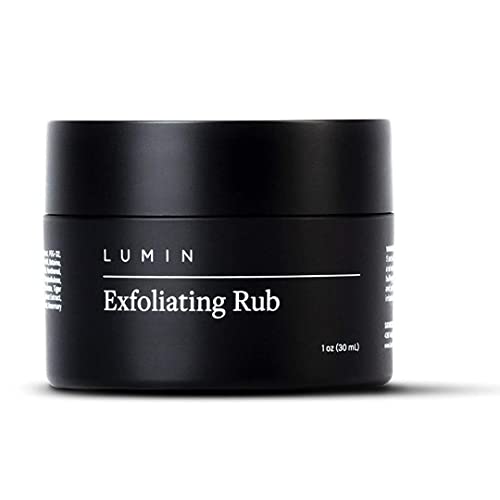 Lumin Exfoliante Facial de Carbón activado para hombres - Exfoliating Rub | Evita reducir la sequedad, poros, manchas oscuras, puntos negros y la irritación despues del afeitado, 1oz (30 ml)