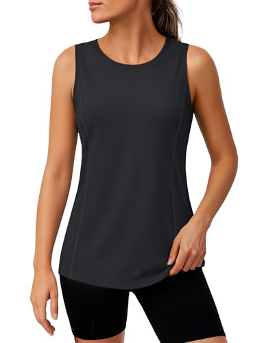 TACVASEN Women's UPF 80+ Workout Tank Top Sleeveless Quick Dry Sun Protection Hiking Athletic Gym Yoga Running Shirts