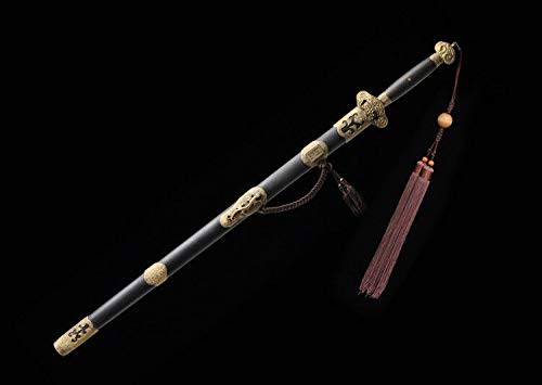 GLW Sword Hand Forged Pattern Steel QianKunYu Sword Pure Copper Fittings#5004