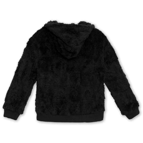 Speechless Girls' Long Sleeve Faux Fur Boxy Hoodie2