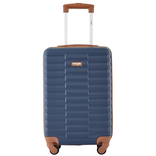 Image of Wrangler 22 inch Outrider Hardside Carry-On Luggage, Vintage Indigo
