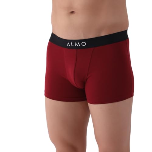 Image of ALMO Men's Cotton Trunks (Pack of 3) | Stretchable Underwear | Sweat Absorbent | Light Weight | Metallic Collection
