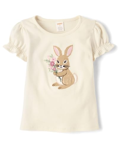 Image of Gymboree Girls' and Toddler Puff Sleeve Embroidered T-Shirt