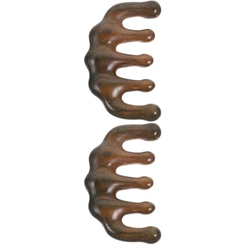BESTYASH Scalp Massager Comb Tool Durable Sandalwood Body Massager Smooth Rounded Corners for Safe and Friends Wide