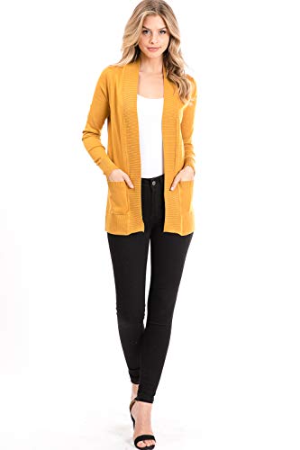Image of Urban Look Womens Basic Long Sleeve Open Front Comfy Sweater Cardigan