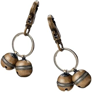 WUTUDMAI NA 2 Pairs Extra Loud Cat & Dog Bells Durable Brass Bells for Pets Collar Charm Pendant Bells with Clasp Swivel Pet Tracker One Size y4u45yu