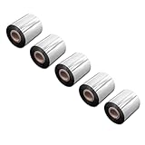 vhbw 5x nastro trasferimento termico compatibile con TSC TE200, TA310, TA210, MX640P etichettatrice, indelebile, 70mmx300m, cera/resina