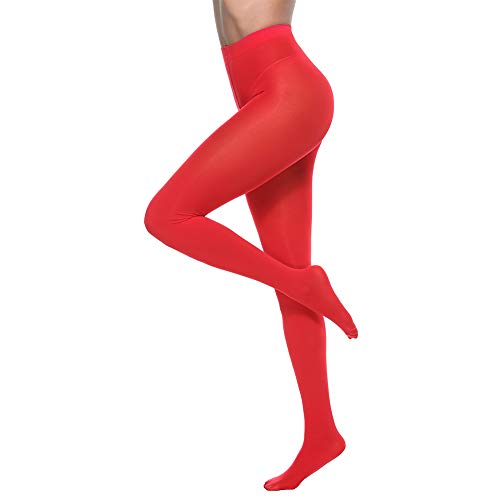 Image of MANZI Microfibre Tights for Women, Semi Opaque Solid Colored Footed Pantyhose 70 Denier