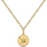GD GOOD.designs Tauro signo del zodiaco collar de oro con piedra