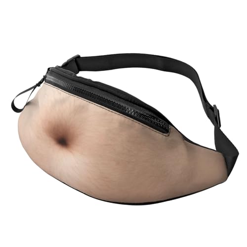 Dad Beer Belly Print Fanny Pack Waist Bag Adjustable Belt Bag for Men Women Running Hiking Cycling Traveling