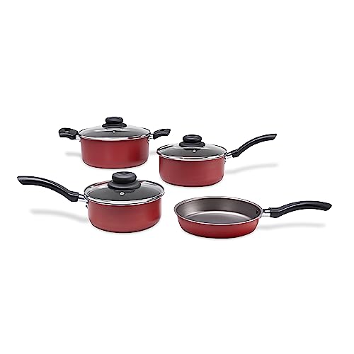 Jogo de Panelas Ruby, 4Pcs, Brinox, Vermelho