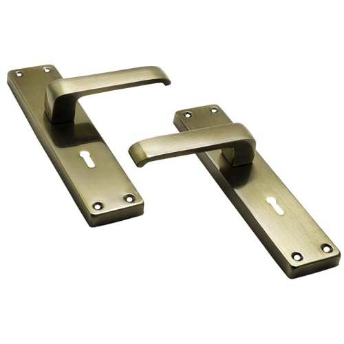 Image of VOLO Security Mortise Lock Handle Set, Door Lock, Complete with Lock,8 inch /200mm, Antique Finish, for Door Hardware.