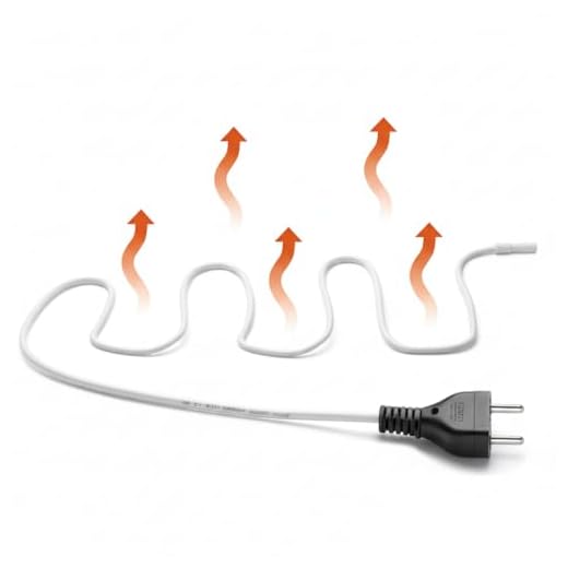 Bio Green Heizkabel Bodenheizkabel 100W 10m Kälteschutz für Pflanzen Palmen Exoten, Frostwächter für Aussaat, Anzucht und Terraristik, Silikon, mit Stecker