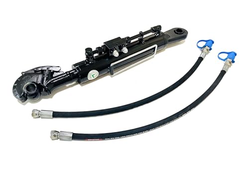 Hydraulischer Oberlenker Kat. 2-2 mit Fanghaken inkl. Sperrblock min. 680 mm→ max. 1036 mm mit 2 x Schläuchen, Hub. 356 mm