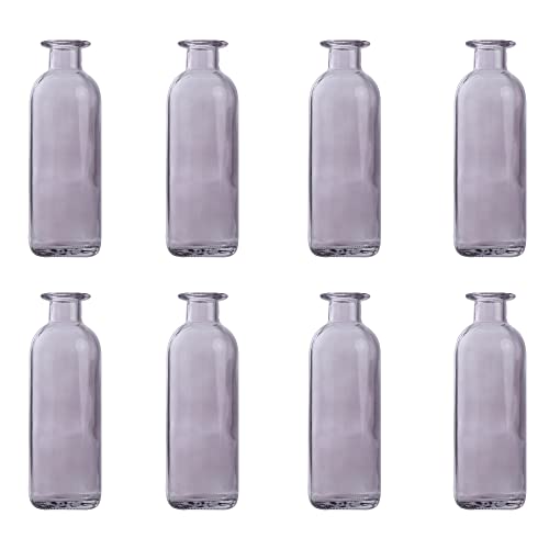 Glass Vases For Centerpieces,Unique Flower Vase,Decorative Glass Vase.(8 Pcs,Purple) #TOP20