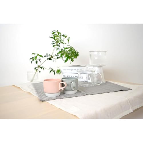 [波佐見焼]スタックスマグ 磁器 ペールカラー(小)(ペールピンク・ペールグレー)2点セット 食器 マグカップ ペア[藍染窯] [JC155]