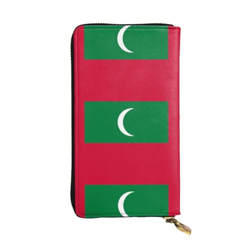 Pochette longue drapeau des Maldives pour ranger vos cartes en toute sécurité
