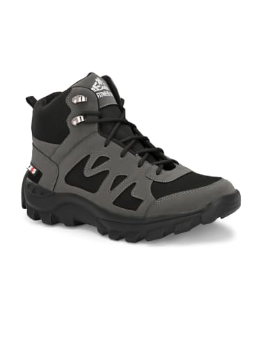 Image of Leo's Fitness Waterproof Canvas High Ankle Boots for Trekking Hiking & Other Casual Purpose