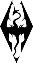 Skyrim Imperial Logo – Vinyl – 5" tall (Color BLACK) decal laptop tablet..