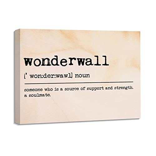 Toile Wonderwall Noun Definition pour décoration murale de salon bureau et école
