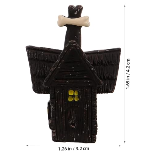 Logofun 004-19120355 10Pcs Halloween Miniature Figurine Mini Tombstone Skeleton Coffin Statues Resin Halloween Mini Sculptures For Haunted House Decorations thumb #1