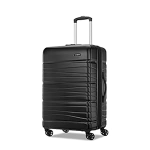 Samsonite Evolve SE Hardside Expandable Luggage with Double Wheels, Bass Black, Medium Spinner