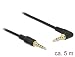Produktbild DELOCK Klinkenkabel 3,5 mm 4 Pin Stecker > Stecker gewinkelt 5 m schwarz