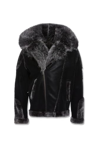 Men's EL Jefe Shearling Moto Jacket (Cognac) - Medium2