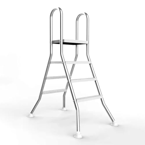Escalera para piscina elevada 3 pasos acero inoxidable miniatura 1