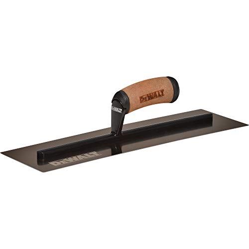 DEWALT 16 Drywall Curved Trowel | Triple-Hardened Stainless Steel, High-Impact Handle | Sheetrock Gyprock Wall-Board Plasterboard | DXTT-2-973