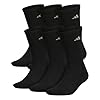 adidas – Calcetines deportivos acolchados para hombre (6 pares), color blanco y negro