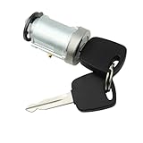 Compatible with Ford Focus 2000-2005, Escape 2001-2004, Mazda Tribute 2001-2004 Ignition Switch Lock Cylinder Tumbler Kit with 2 Transponder Chip Keys 707592C 707592 (with Chip)