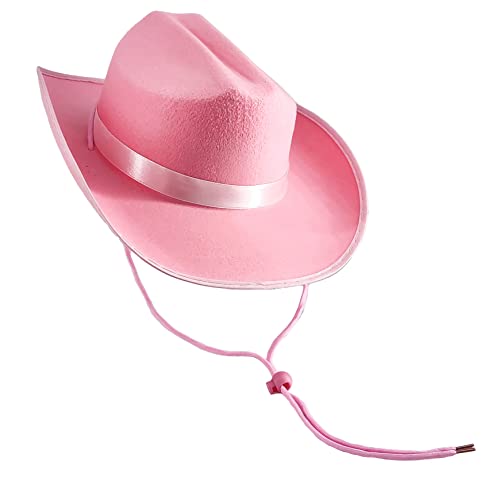 Image of The Dreidel Company Cowboy Felt Western Hat, 22 inch Circumference Dress Up Costume Clothes for Kids, Pretend Play, Party Favors
